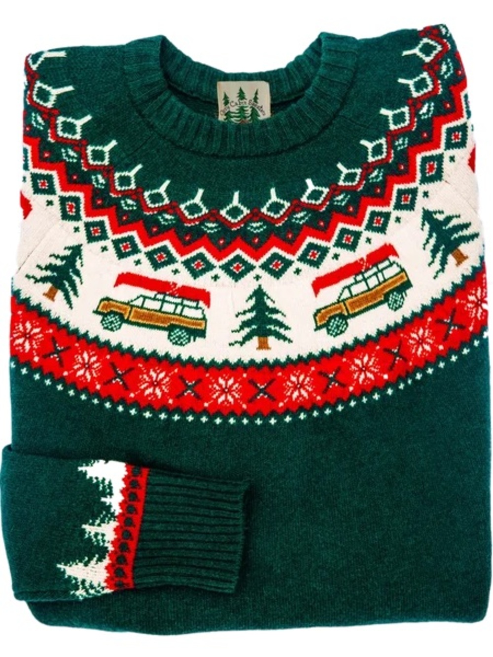Forest Green Fair Isle Winter Sweater